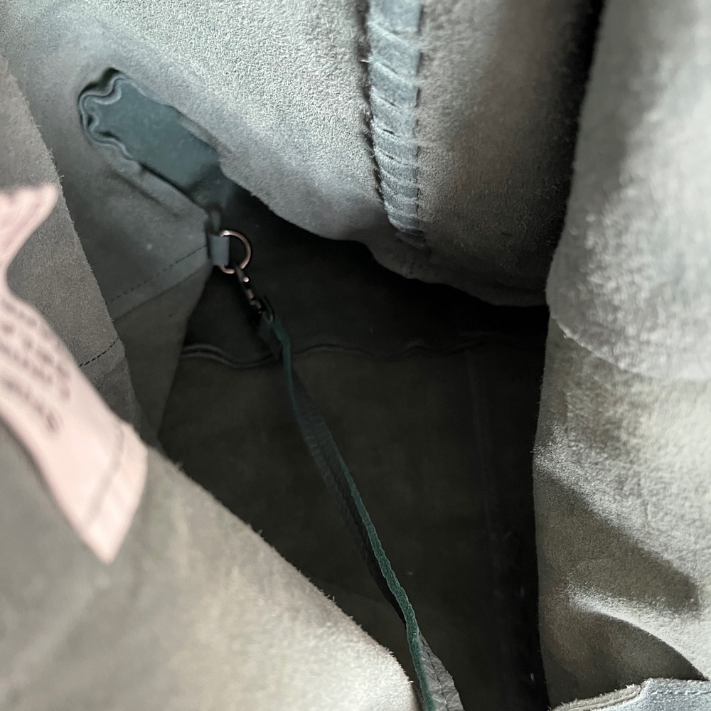 Haute Hippie Teal Suede Hobo Shoulder Bag - Picture 7 of 7